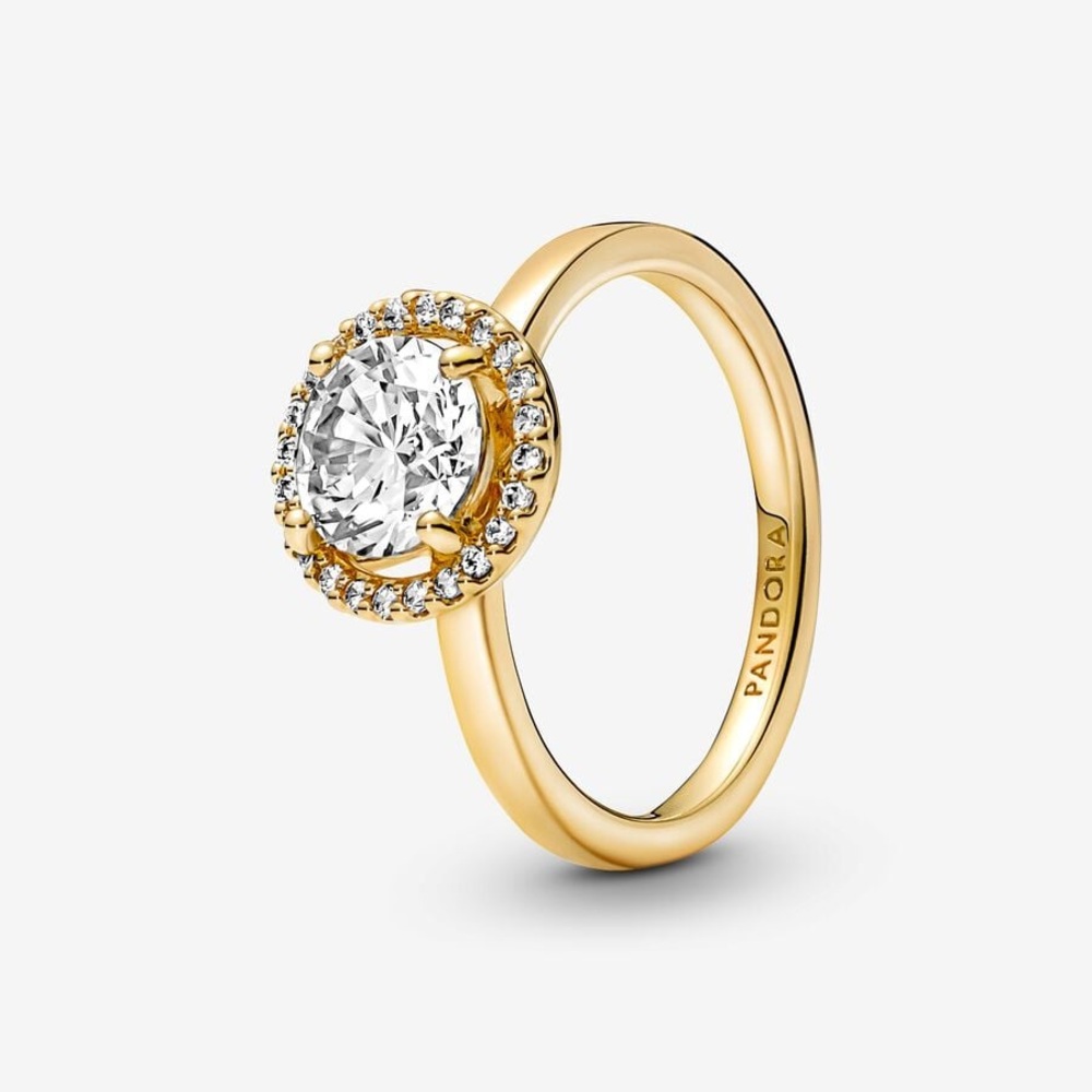 PANDORA Sparkling Round Halo Ring